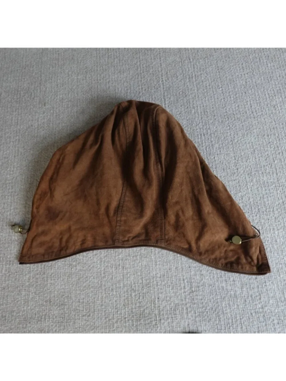 Wilsons Leather Mens Jacket XL Brown Suede Bomber Hooded